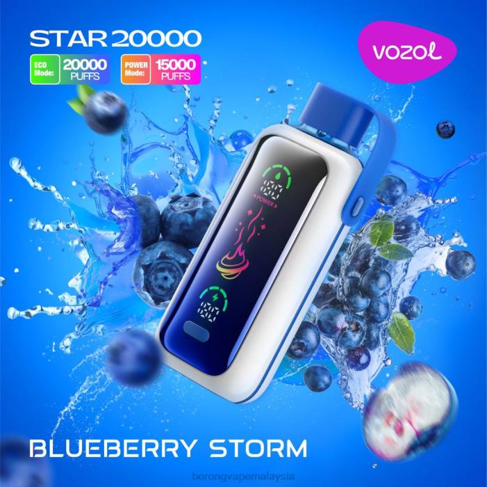 Vape Borong Malaysia Review - ribut blueberry VOZOL STAR 20000 2BTH5