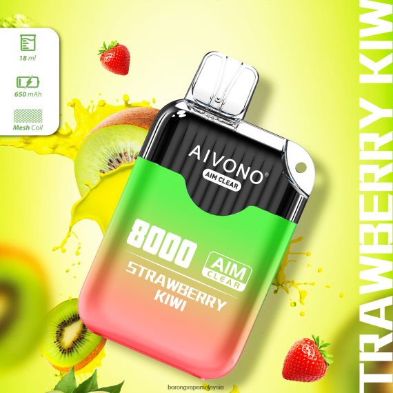 Vape Pakai Buang - Aivono AIM CLEAR 8000 kiwi strawberi TZ062V210