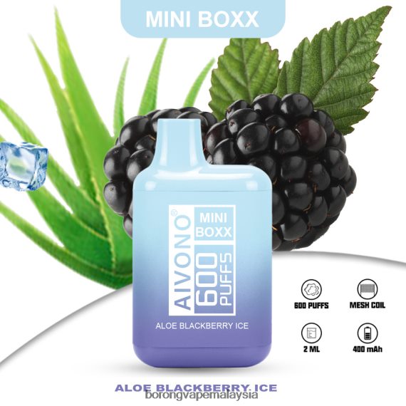 Vape Pakai Buang - Aivono AIM MINI BOXX 600 ais arus aloe TZ062V240