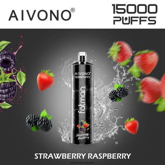 Vape Pakai Buang - Aivono FATMAN 15000 raspberi strawberi TZ062V15