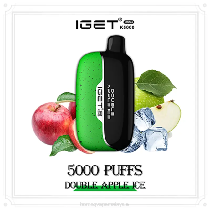 Vape Pakai Buang - IGET Moon k5000 ais epal berganda F60019