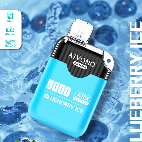 Rokok Elektrik Malaysia - Aivono AIM CLEAR 8000 ais blueberry TZ062V206