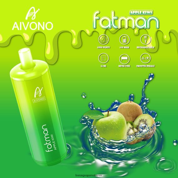 Borong Vape - Aivono FATMAN 6800 kiwi epal TZ062V31