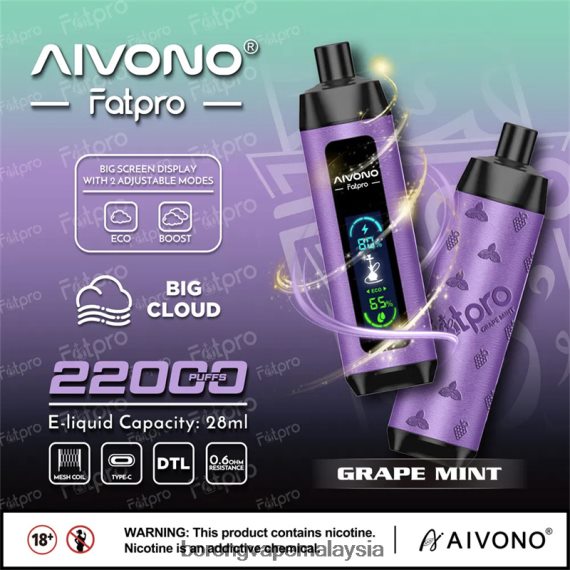 Borong Vape Murah - Aivono Fatpro 22000 pudina anggur TZ062V2