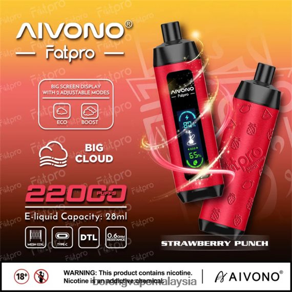 Rokok Elektronik Pdf - Aivono Fatpro 22000 pukulan strawberi TZ062V8