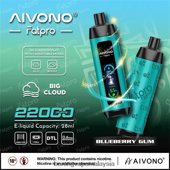 Rokok Elektronik Vape - Aivono Fatpro 22000 gusi blueberry TZ062V9