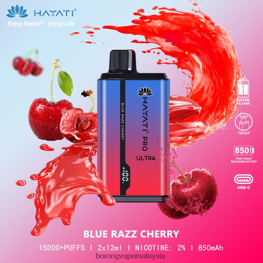 Rokok Elektronik Vape - ceri razz biru 88BL20198 Hayati Pro Ultra