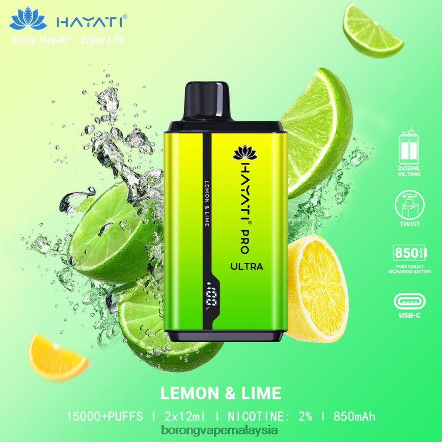 Rokok Elektronik Vape - limau lemon 88BL20208 Hayati Pro Ultra