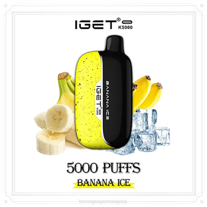 Rokok Elektronik Logam Berat - IGET Moon k5000 ais pisang F60011